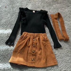 Two piece shirt skirt combo